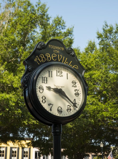 abbeville county, downtown abbeville, abbeville clock